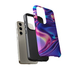 Coque de téléphone vibrante avec motif de vagues colorées, coque robuste et élégante, cadeau unique pour elle, accessoires de téléphone