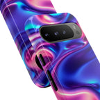 Coque de téléphone vibrante avec motif de vagues colorées, coque robuste et élégante, cadeau unique pour elle, accessoires de téléphone