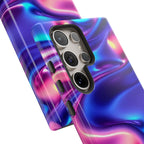 Coque de téléphone vibrante avec motif de vagues colorées, coque robuste et élégante, cadeau unique pour elle, accessoires de téléphone