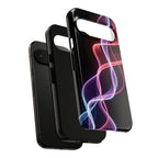 Neon Light Wave Abstract Glow, Phone Case