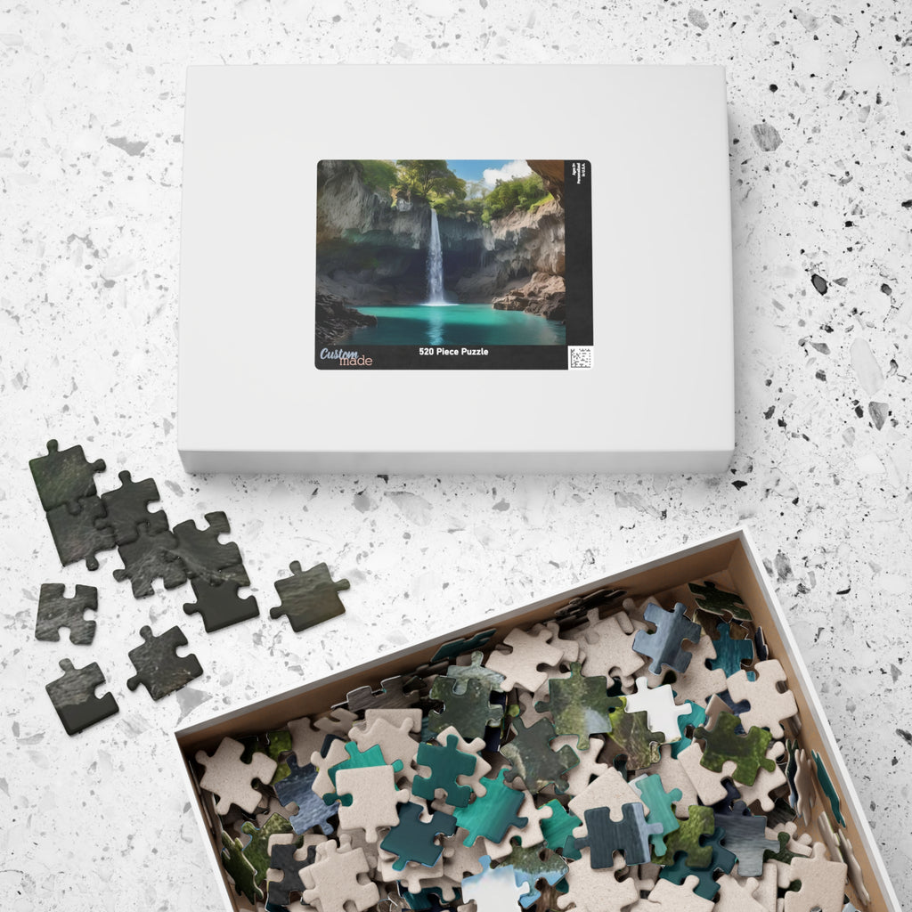 Scenic Tropical Waterfall Paradise, Jigsaw Puzzle