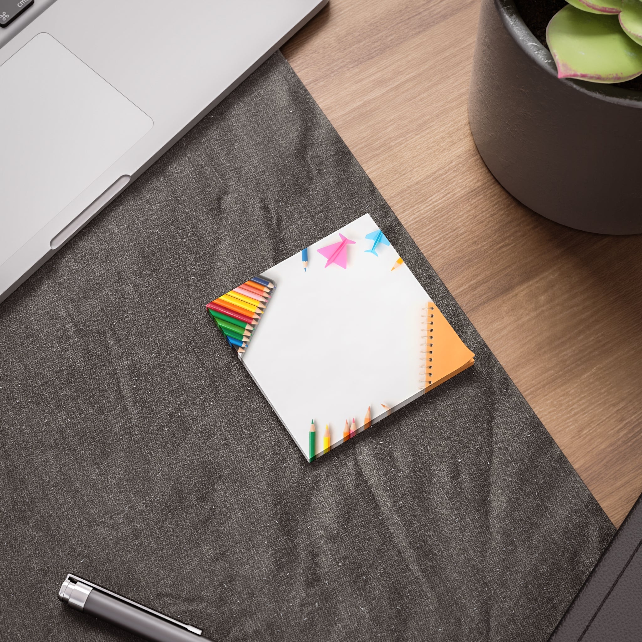 Colorful Pencil and Paper Design, Sticky Notes Pad