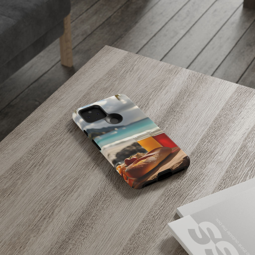 Tropical Beach Picnic View, Phone Case