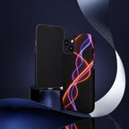 Coque de téléphone vibrante avec motif lumineux abstrait, coque artistique, accessoire technologique moderne, cadeau pour les passionnés de technologie, coque de téléphone personnalisée