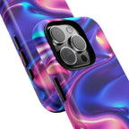 Coque de téléphone vibrante avec motif de vagues colorées, coque robuste et élégante, cadeau unique pour elle, accessoires de téléphone