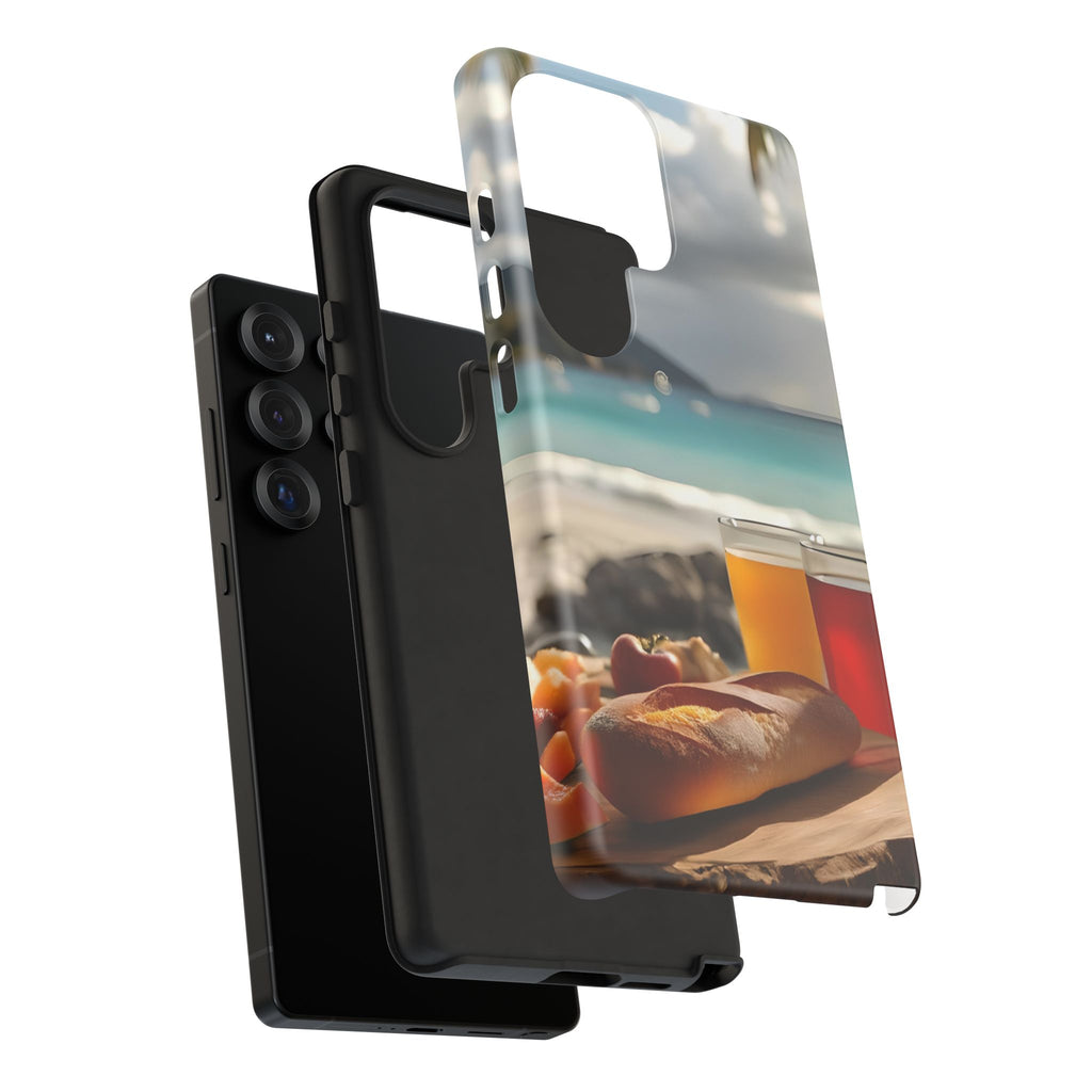 Tropical Beach Picnic View, Phone Case