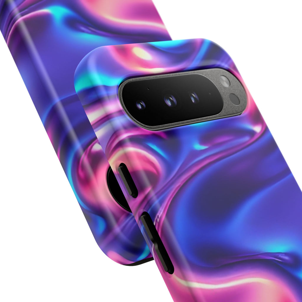 Vibrant Phone Case with Colorful Wave Design, Tough Phone Cover, Stylish Smartphone Case, Unique Gift for Her, Phone Accessories