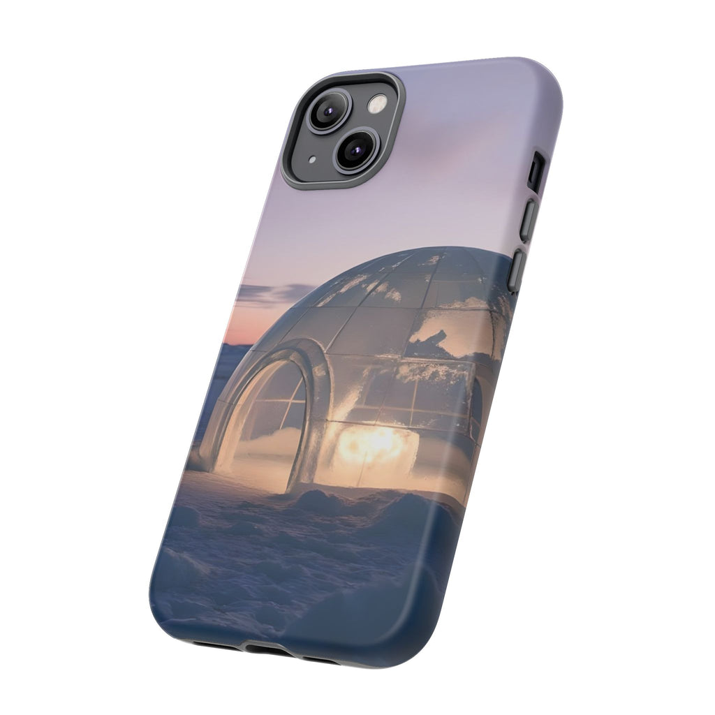 Arctic Igloo Twilight Snow Landscape, Phone Case