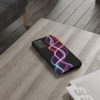Neon Light Wave Abstract Glow, Phone Case