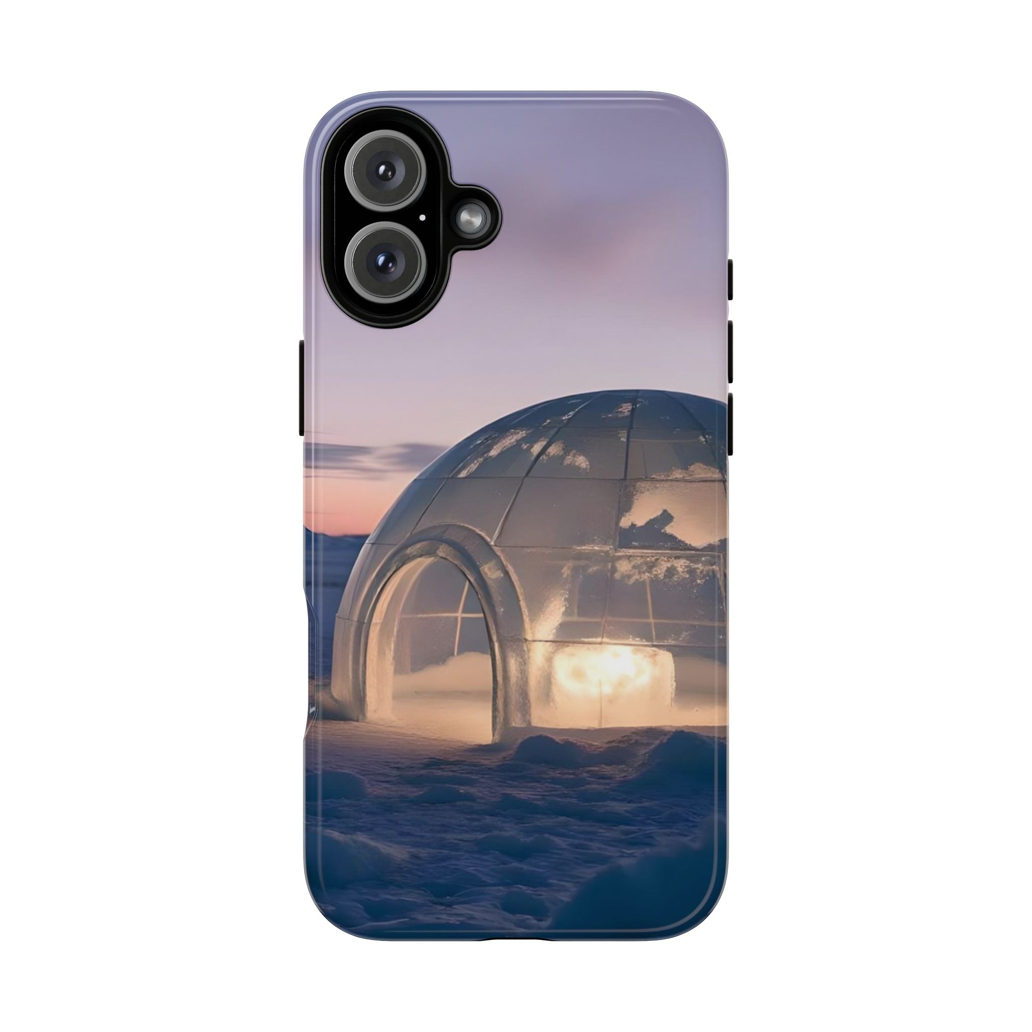 Stylish Phone Case with Igloo Design, Tough Cases for Outdoor Lovers, Unique Gift for Adventurers, Phone Cover for Winter, Protective Cases