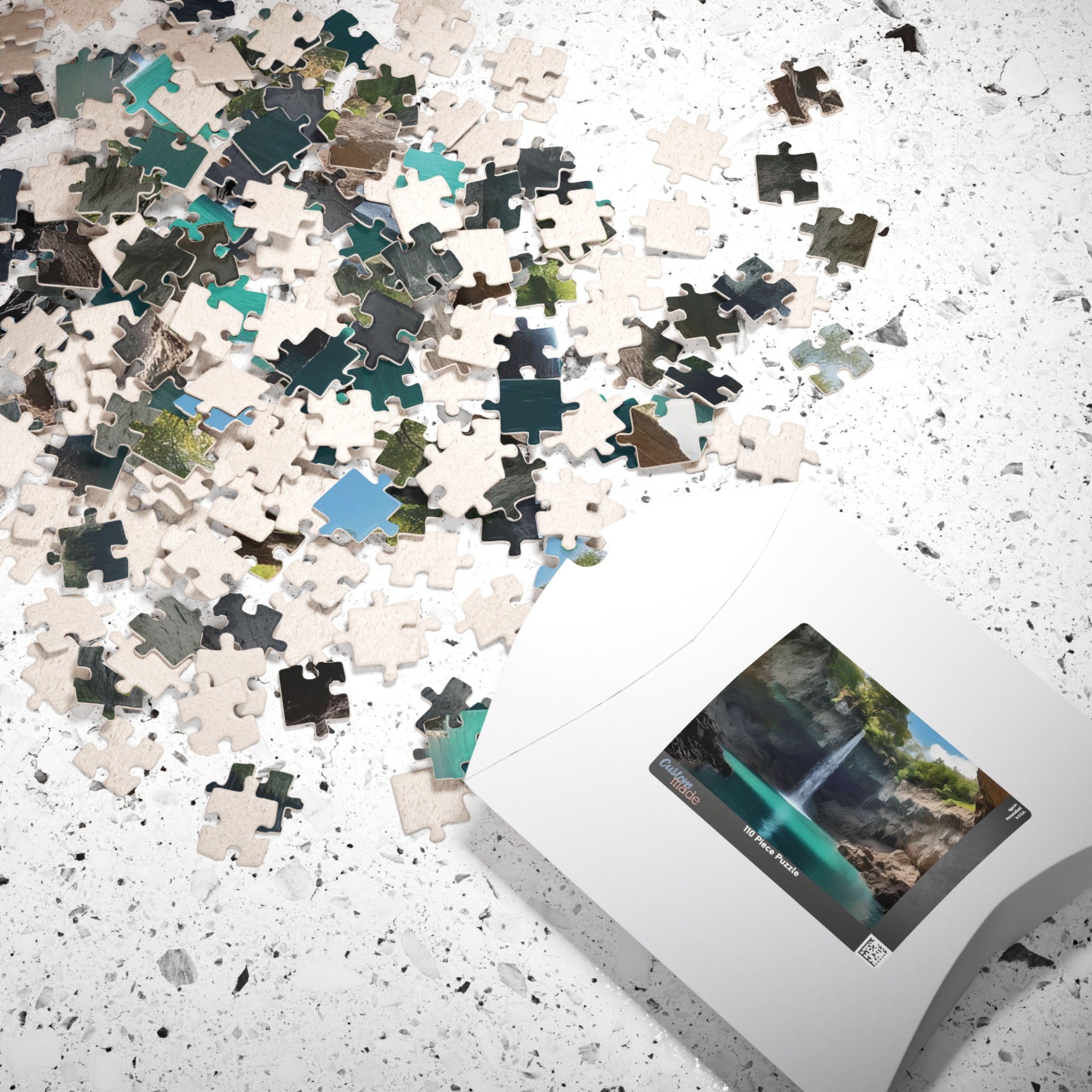 Scenic Waterfall Puzzle—Relaxing Activity for Nature Lovers, Gifts for All Ages, Family Bonding, Home Decor