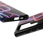 Neon Light Wave Abstract Glow, Phone Case