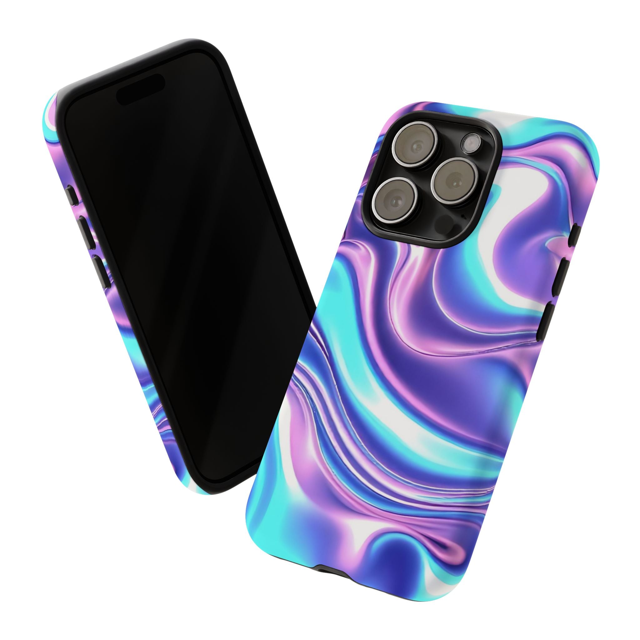 Colorful Phone Case, Tough Case, Swirl Design Phone Cover, Vibrant Phone Accessory, Gift for Her, Trendy Mobile Protection
