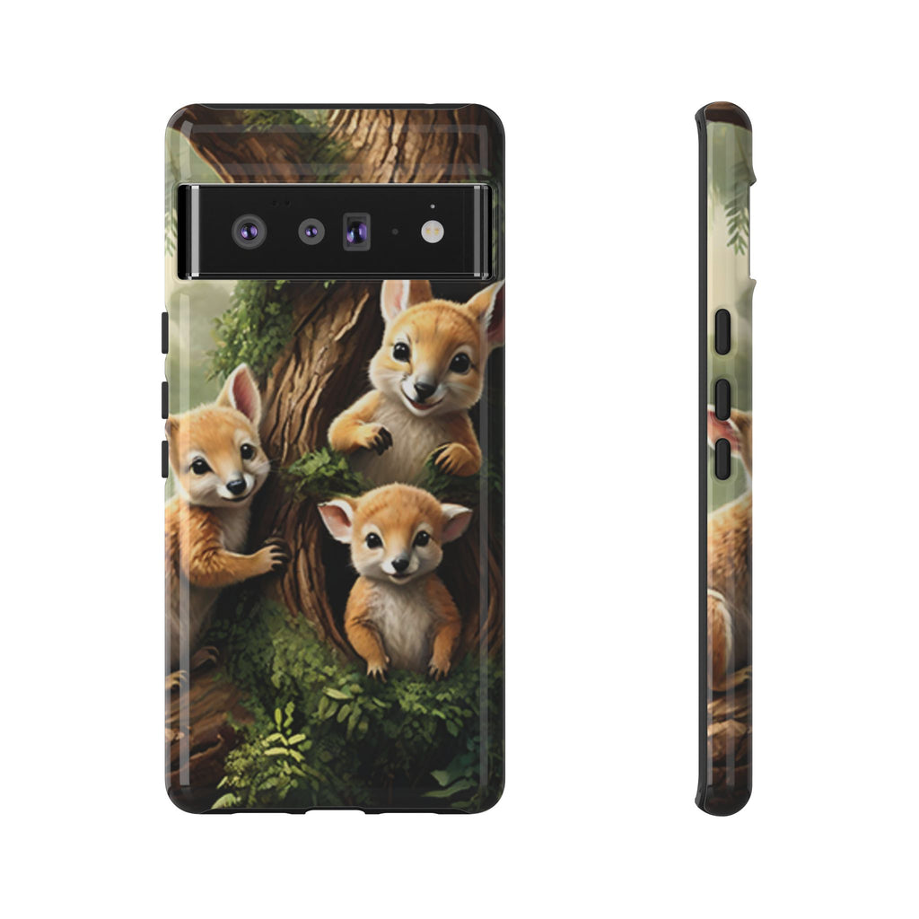 Étui de téléphone à imprimé bébé animal des bois