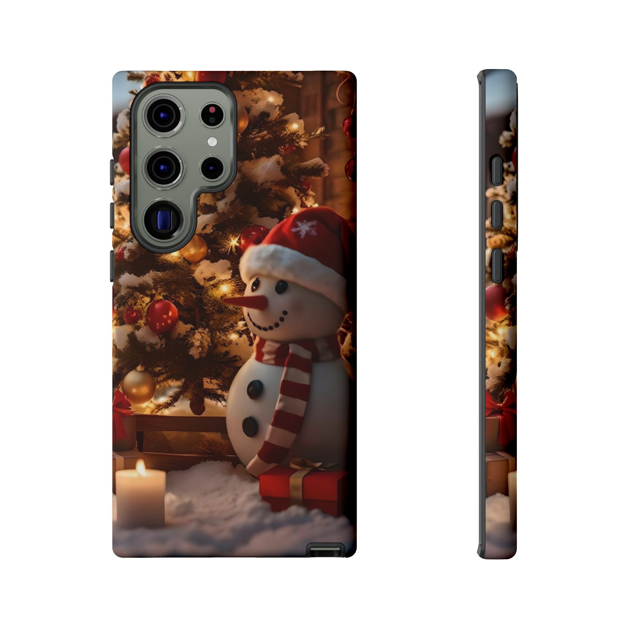 Christmas Snowman Phone Case, Tough Cases Cute Holiday Gift, Winter Aesthetic Phone Cover, Snowman Decor, Christmas Phone Accessories