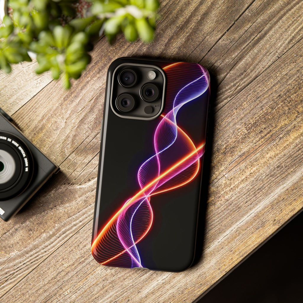 Vibrant Phone Case with Abstract Light Design, Artistic Phone Cover, Modern Tech Accessory, Gift for Tech Lovers, Personalized Phone Case