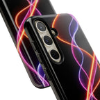Coque de téléphone vibrante avec motif lumineux abstrait, coque artistique, accessoire technologique moderne, cadeau pour les passionnés de technologie, coque de téléphone personnalisée