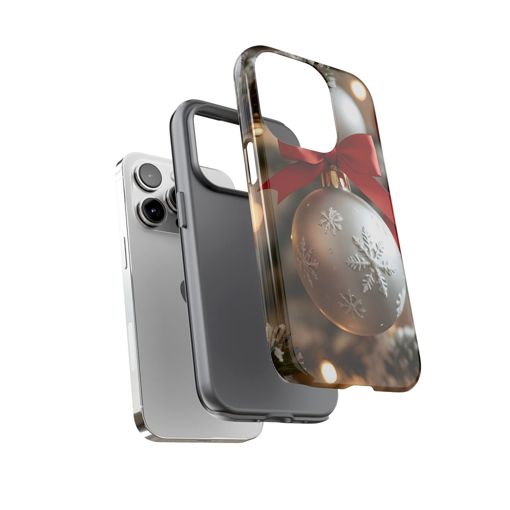 Christmas Phone Case with Seasonal Ornament Design