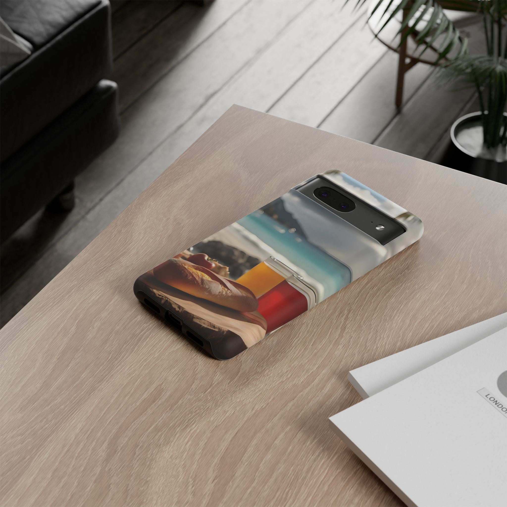 Tropical Beach Picnic View, Phone Case