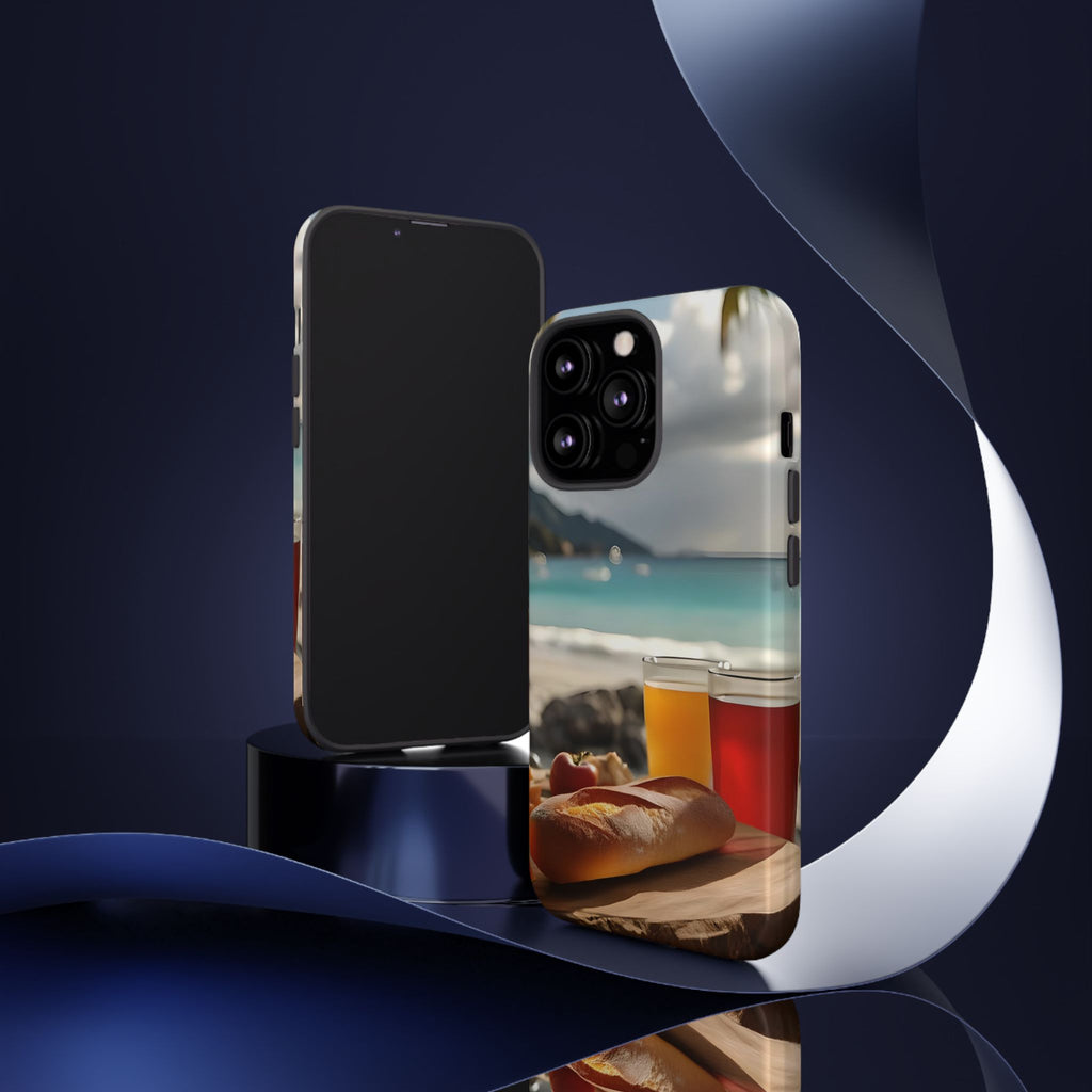 Tropical Beach Picnic View, Phone Case