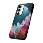 Faisceau lumineux coloré de la grotte de cristal, étui de téléphone