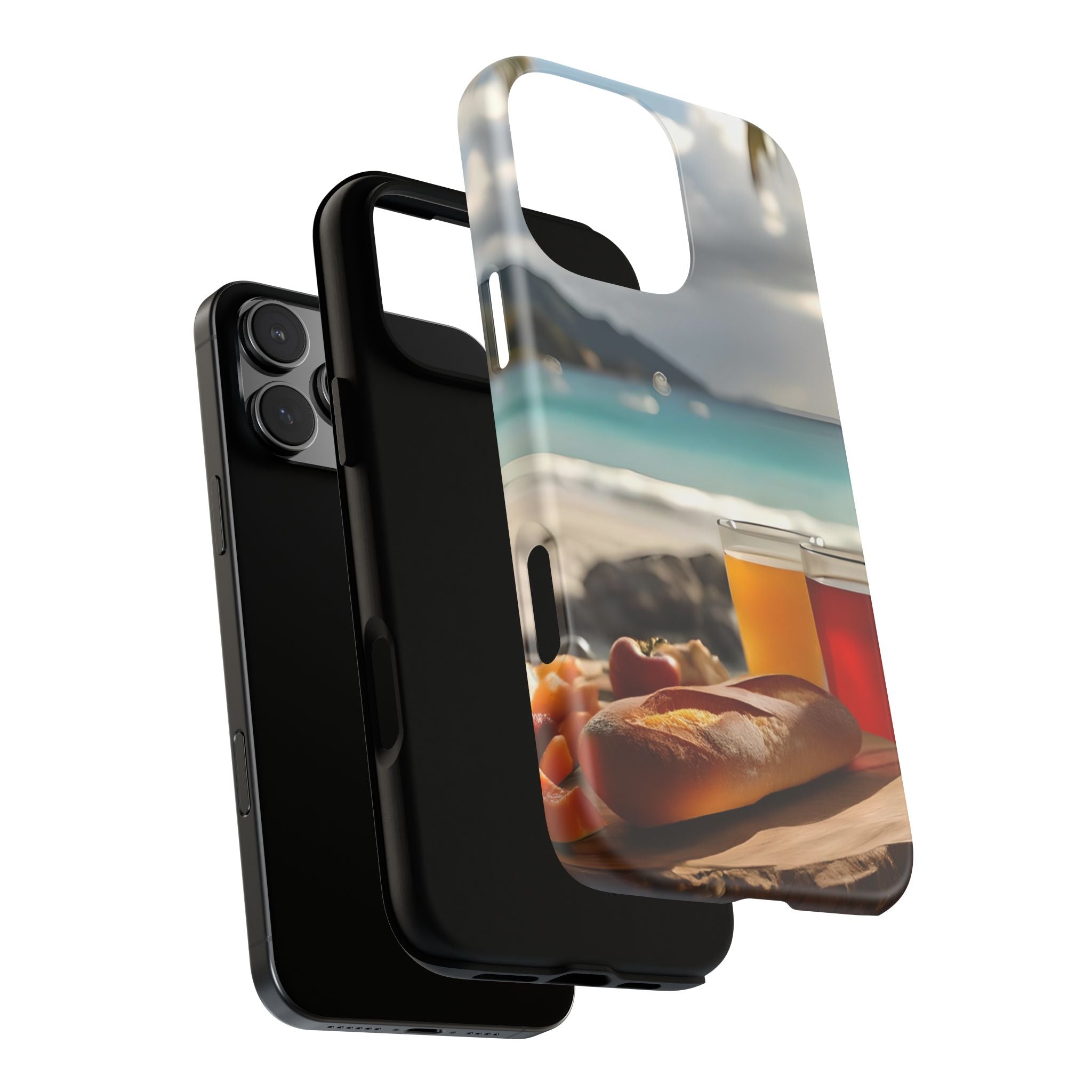 Tropical Beach Picnic View, Phone Case