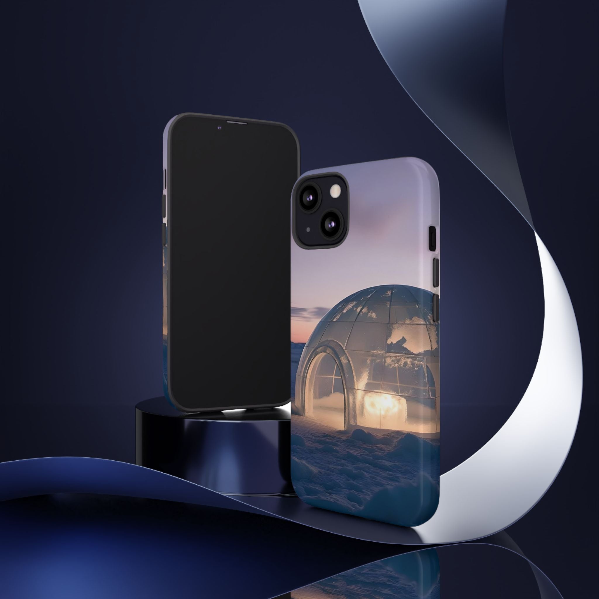 Stylish Phone Case with Igloo Design, Tough Cases for Outdoor Lovers, Unique Gift for Adventurers, Phone Cover for Winter, Protective Cases