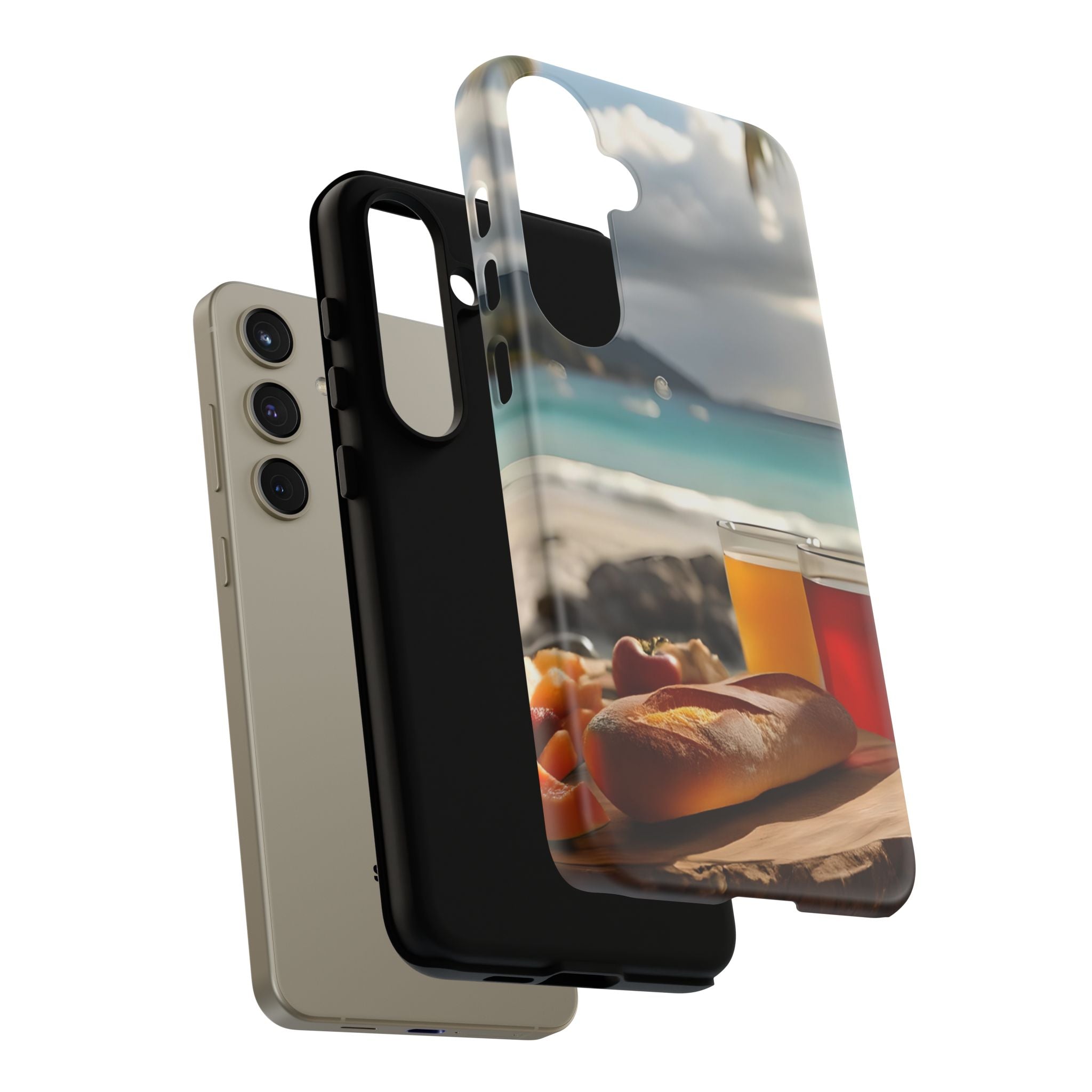 Tropical Beach Picnic View, Phone Case