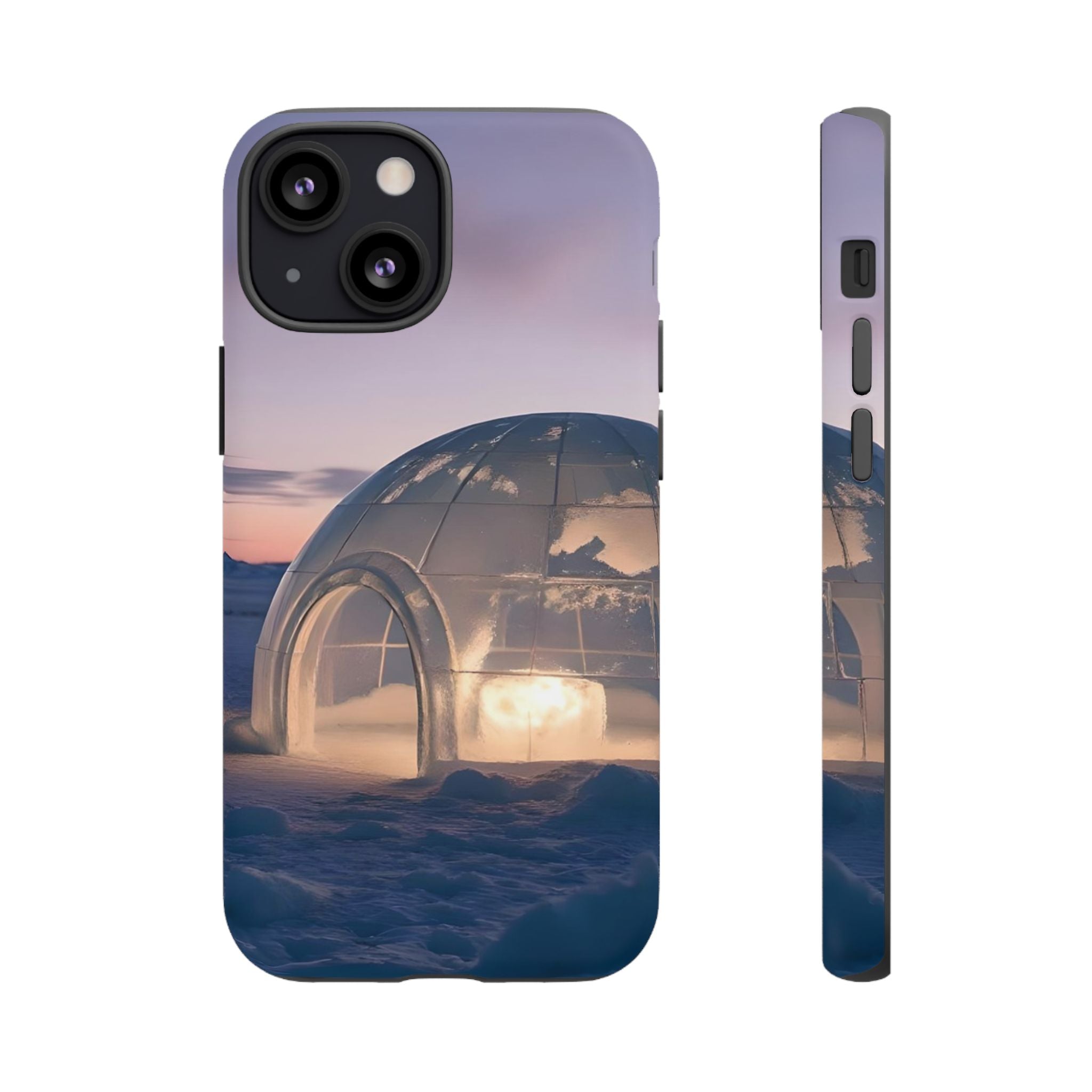 Stylish Phone Case with Igloo Design, Tough Cases for Outdoor Lovers, Unique Gift for Adventurers, Phone Cover for Winter, Protective Cases