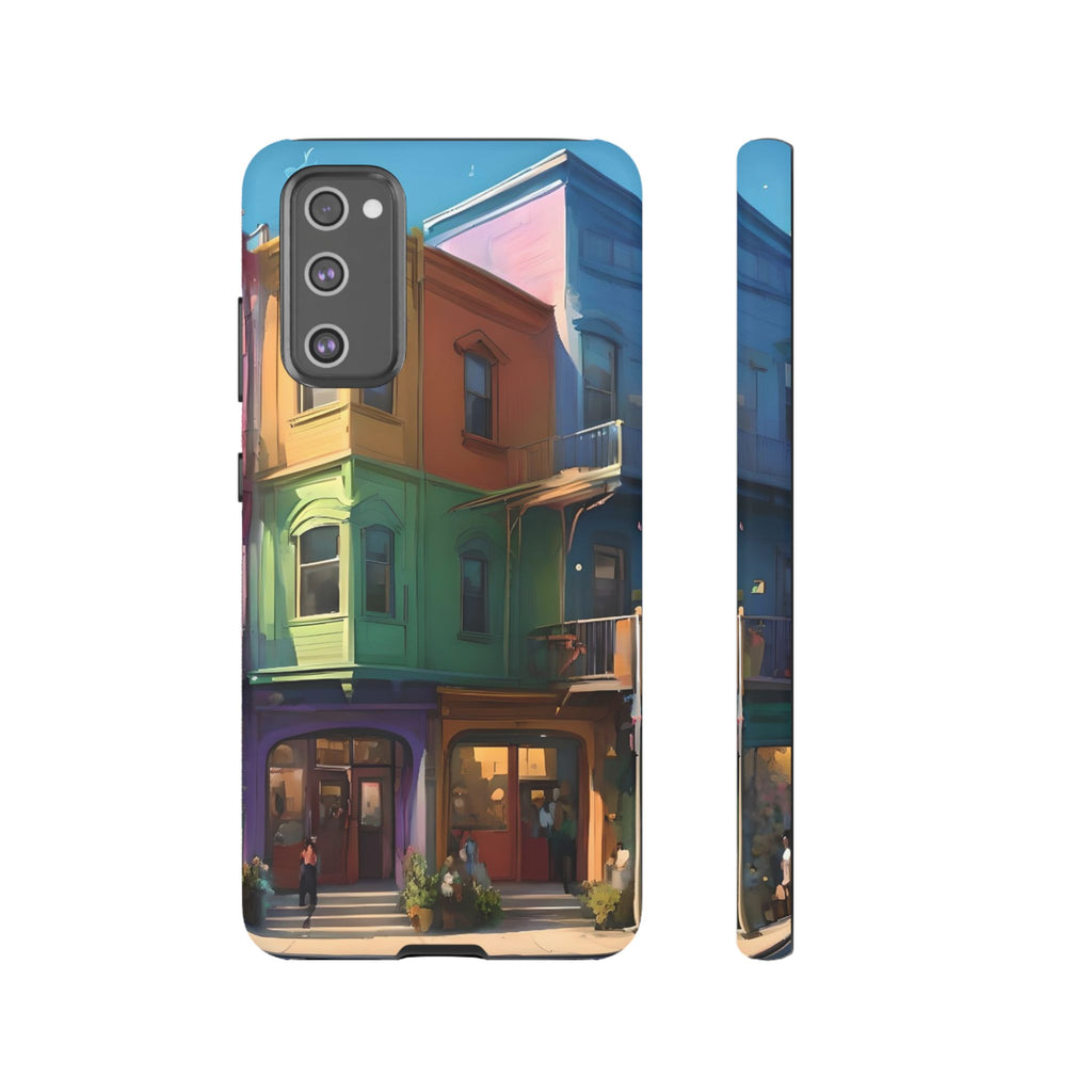 Impression d'art urbain coloré, étui pour téléphone