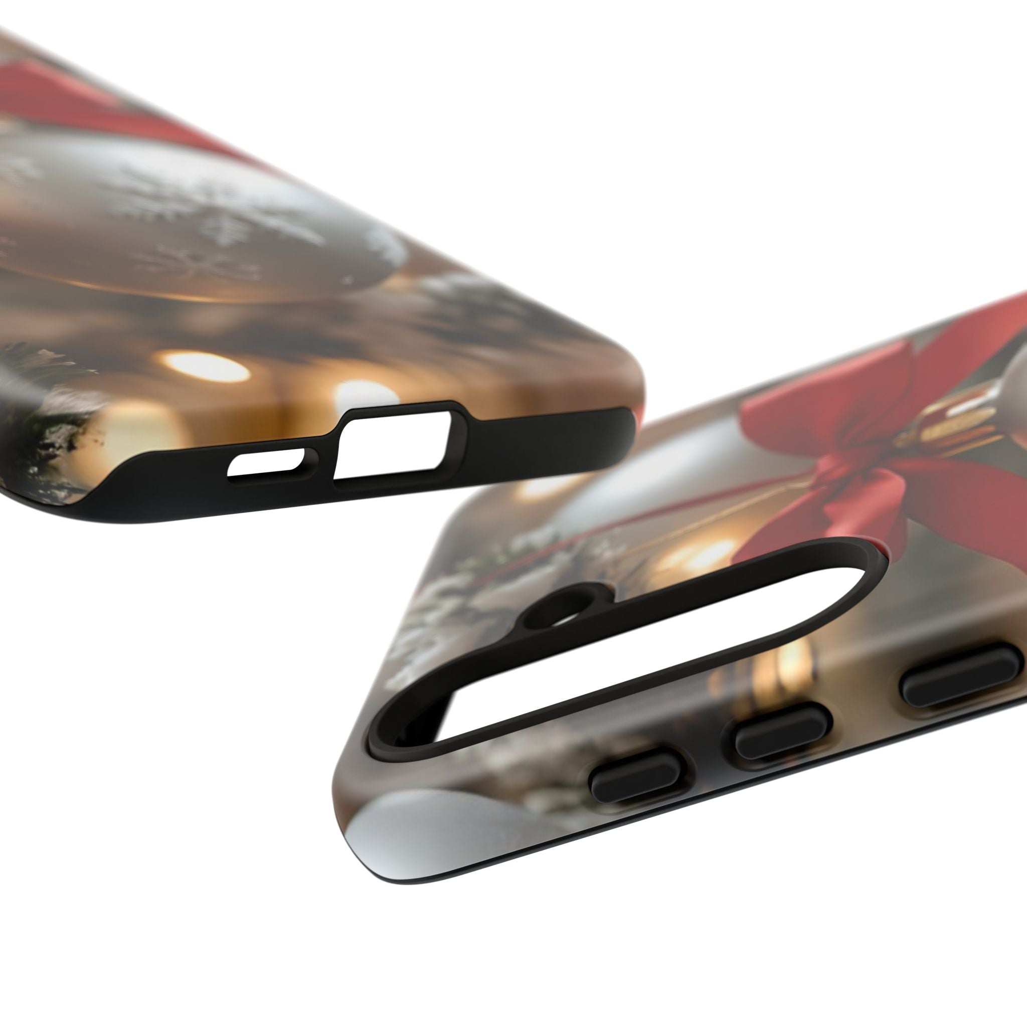 Christmas Phone Case with Seasonal Ornament Design