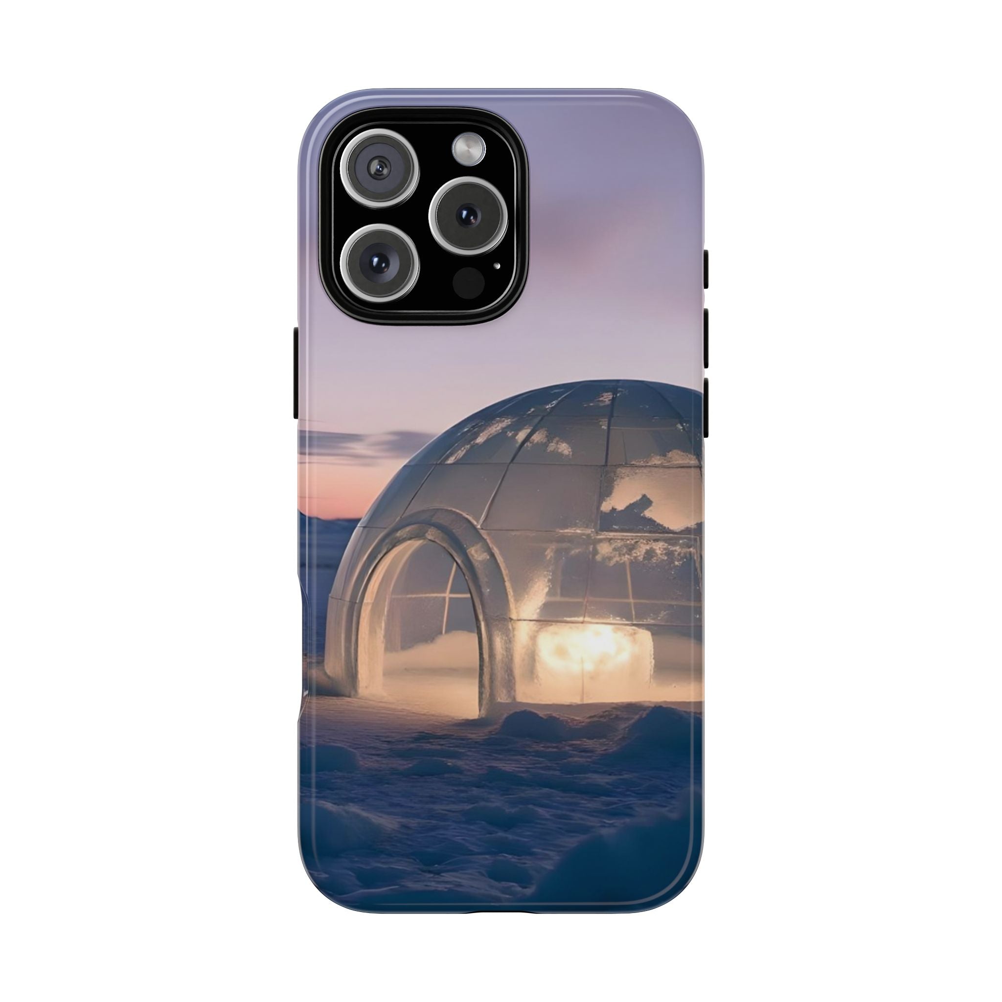 Stylish Phone Case with Igloo Design, Tough Cases for Outdoor Lovers, Unique Gift for Adventurers, Phone Cover for Winter, Protective Cases