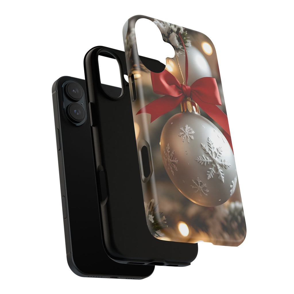 Christmas Phone Case with Seasonal Ornament Design