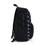 Neon Football Pattern Print, Black Backpack