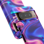 Coque de téléphone vibrante avec motif de vagues colorées, coque robuste et élégante, cadeau unique pour elle, accessoires de téléphone