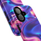 Coque de téléphone vibrante avec motif de vagues colorées, coque robuste et élégante, cadeau unique pour elle, accessoires de téléphone