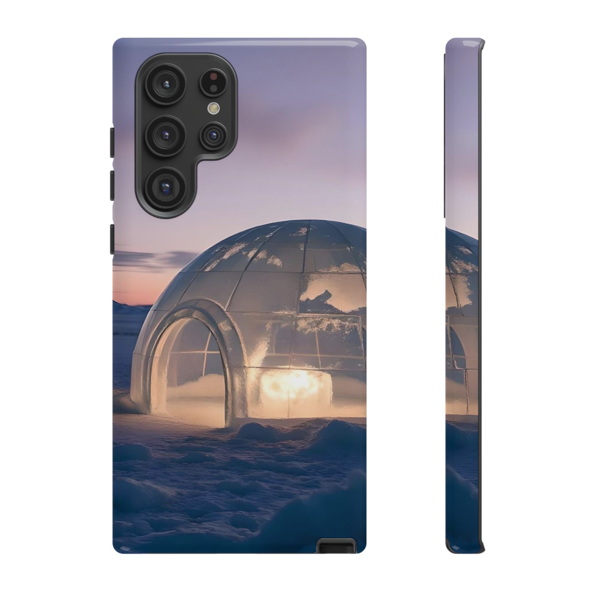 Stylish Phone Case with Igloo Design, Tough Cases for Outdoor Lovers, Unique Gift for Adventurers, Phone Cover for Winter, Protective Cases
