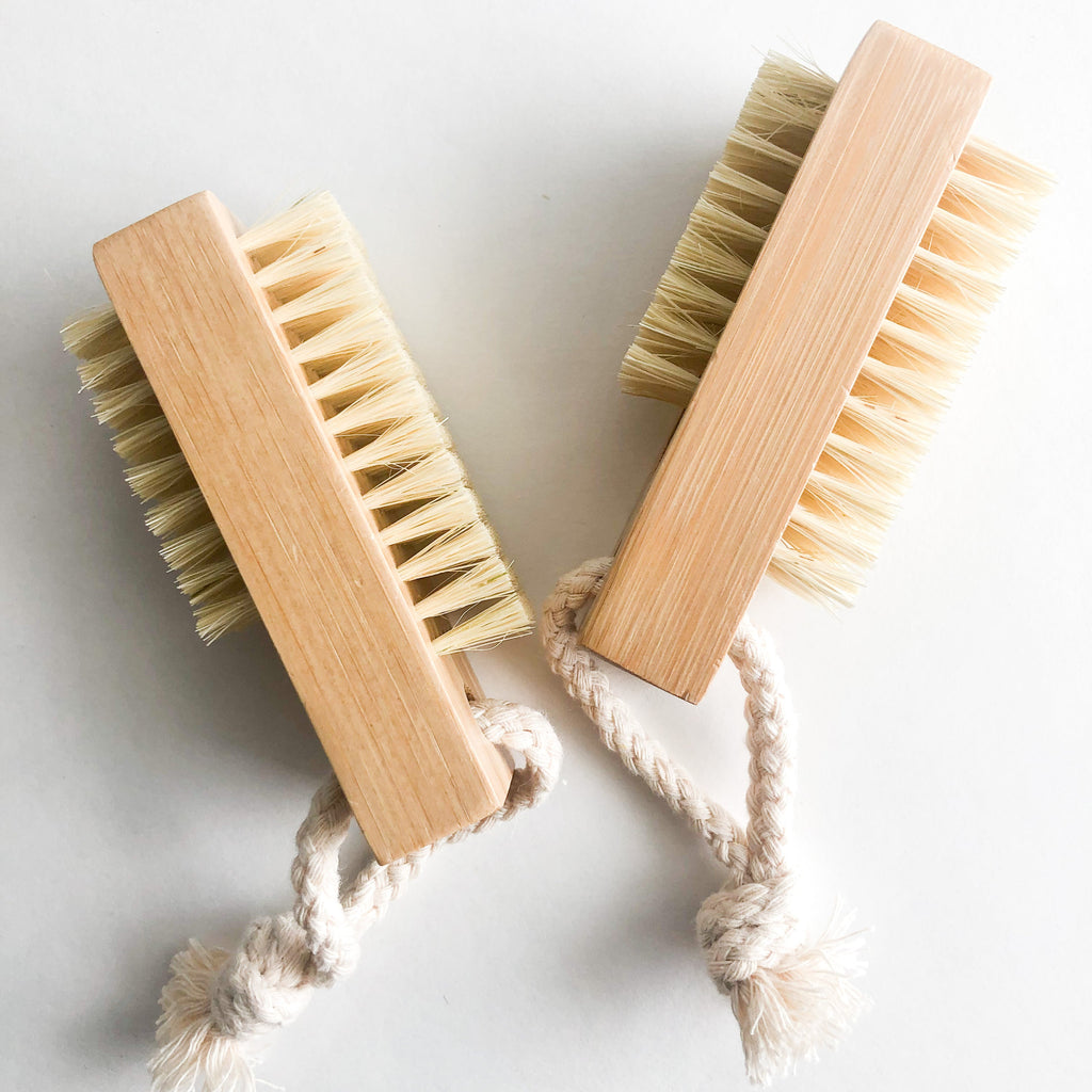 Double Sided Bamboo Sisal Nail Brush-Zero Waste Plastic Free Nail