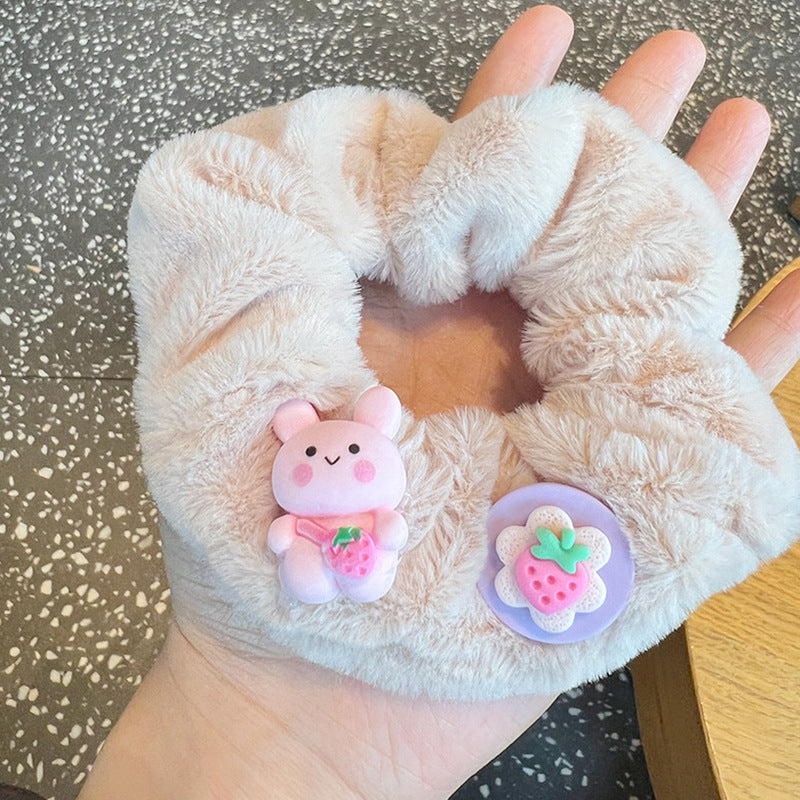 Cute Bunny Bear Plush Hair Scrunchies