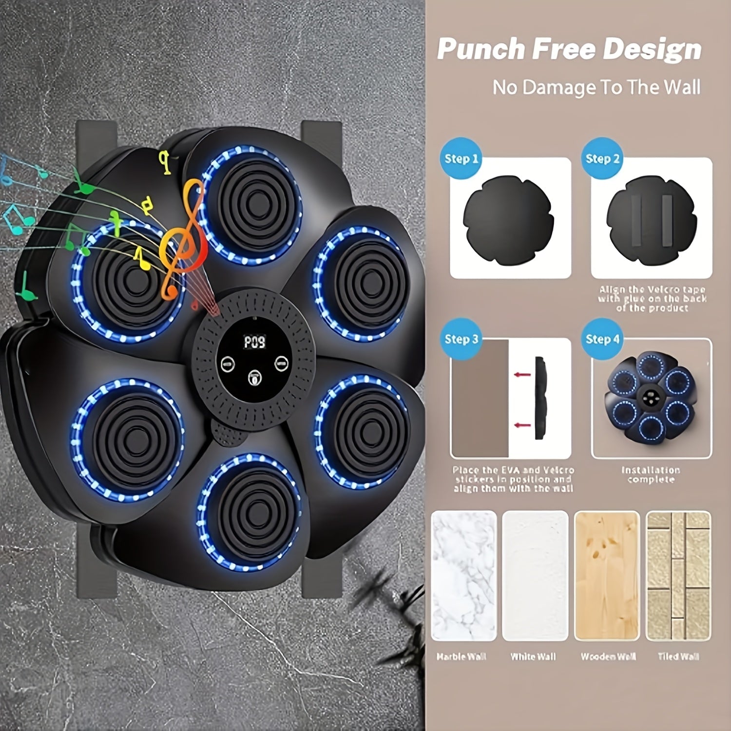 Musical Wall Boxing Target Training Machine-4