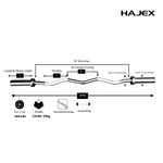 HAJEX Olympic and Standard Barbell Bars 4Ft, 5Ft, 6Ft and 7Ft