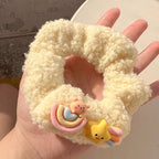 Milk Coffee Color Lamb Plush Hair Tie