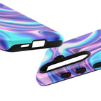 Coque de téléphone colorée, résistante, motif tourbillonnant, accessoire de téléphone dynamique, cadeau pour elle, protection mobile tendance