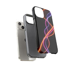 Coque de téléphone vibrante avec motif lumineux abstrait, coque artistique, accessoire technologique moderne, cadeau pour les passionnés de technologie, coque de téléphone personnalisée