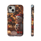 Coque de téléphone de Noël avec bonhomme de neige festif