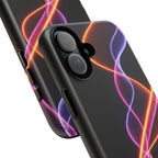 Coque de téléphone vibrante avec motif lumineux abstrait, coque artistique, accessoire technologique moderne, cadeau pour les passionnés de technologie, coque de téléphone personnalisée