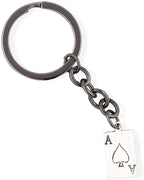 Ace Bracelet | Ace of Spades Bangle Bundled with Keychain Gift for Women Men Jewelry Playing Card Poker and Game Accessories-2