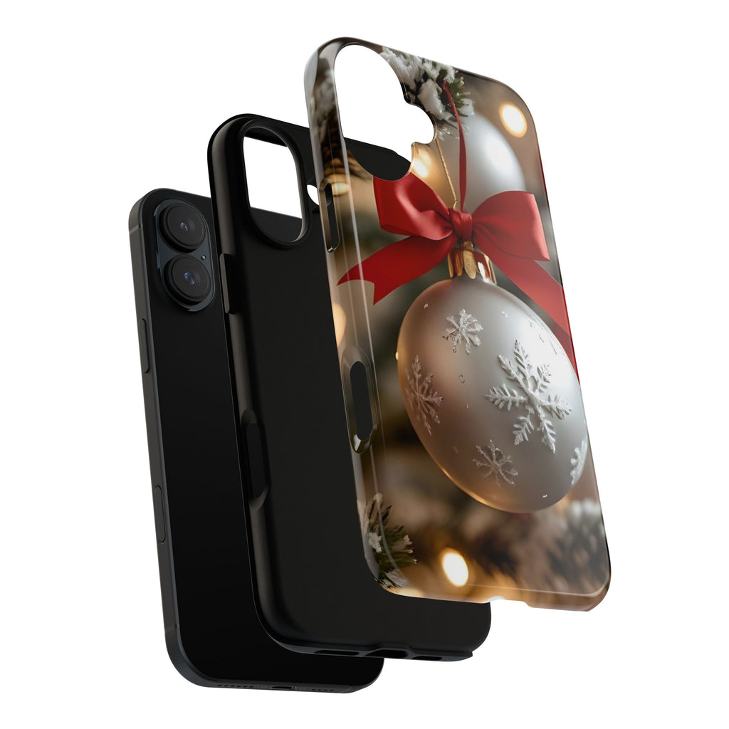 Christmas Phone Case with Seasonal Ornament Design