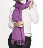 Luxurious Scarf, 100% Baby Alpaca,  Purple Color