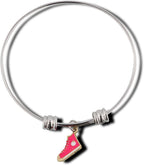 Emerald Park Jewelry Pink Running Shoe Fancy Charm Bangle-0